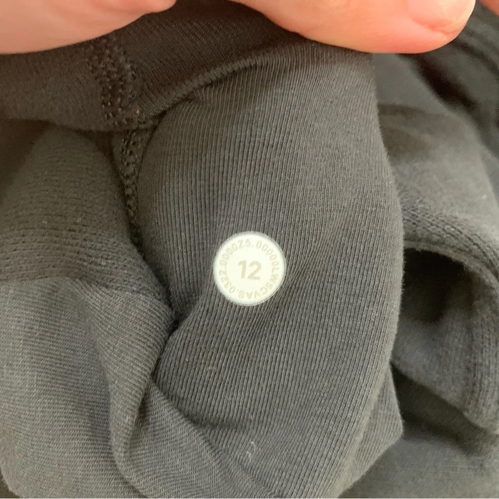 Lululemon womens black scuba high rise joggers fleece lined 12